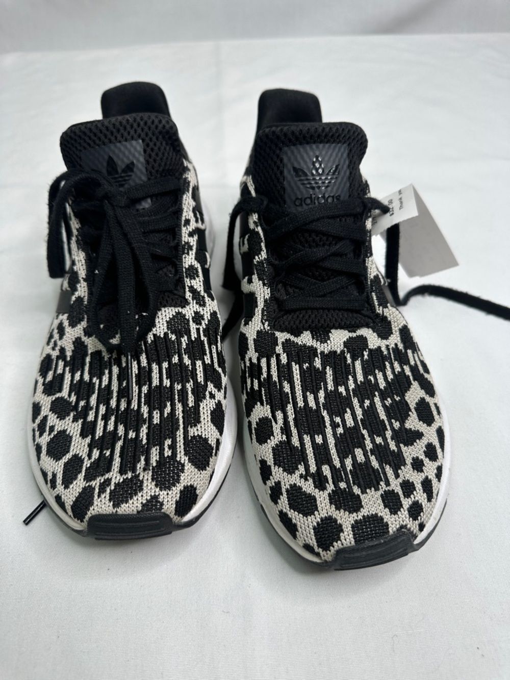 adidas Women’s Black and White Leopard Print Sneakers